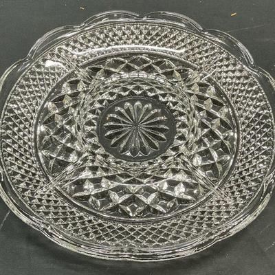 Round Divided Glass Platter
