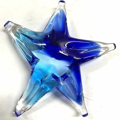 Murano Glass Art Glass Starfish Blue
