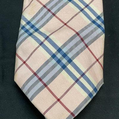 Burberry Pink Nova Check Silk Tie
