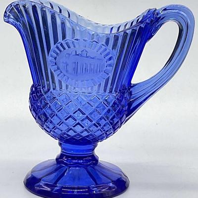 AVON Vintage Cobalt Blue Glass Pitcher
