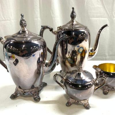 FB RODGERS Silver Plate Set 4 Tea Service
