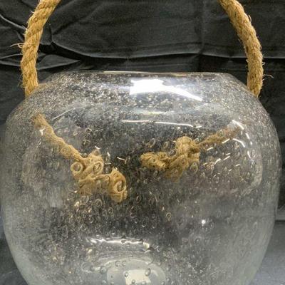 Bubble Glass Hanging Plant Pot Vessel
