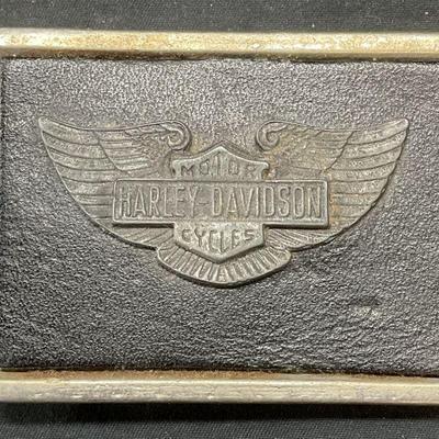Harley Davidson Motorcycles Leather Belt Buckle
