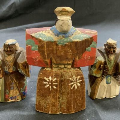 Asian Hand Painted Tachi Bina Dolls
