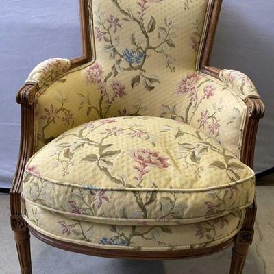 Vintage Louis XV Style Upholstered Armchair
