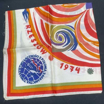 1974 Vintage Polish Festival Scarf
