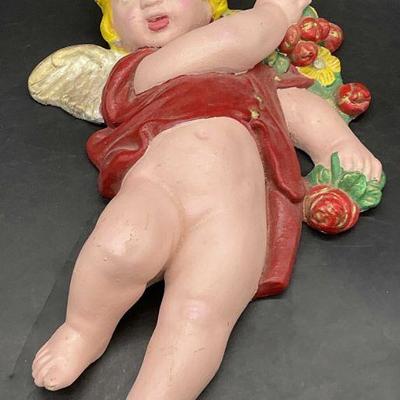 Hand Painted Cherub Figural
