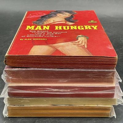 Lot 5 Vintage Pulp Fiction Erotica Books
Lot 5 Vintage Pulp Fiction Erotica Books

