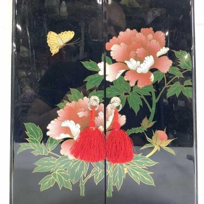 Asahi Lacquered Asian Musical Jewelry Box
