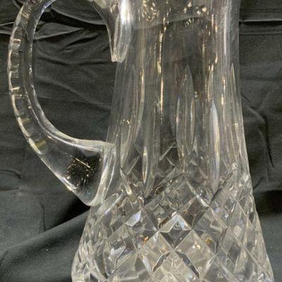 Thick Walled Cut Crystal Pitcher
