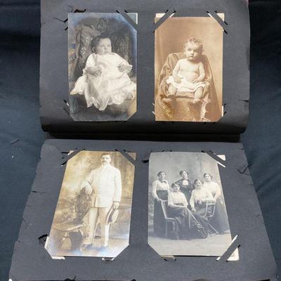 Group Lot Antique Postcard & Photograph Album
