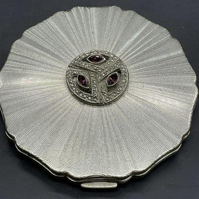 STRATTON ENGLAND Vintage Bejeweled Compact
