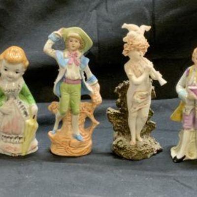 Lot 9 Assorted Vtg Porc Victorian Figures
