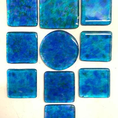 Lot 10 Assorted Art Glass Coasters
