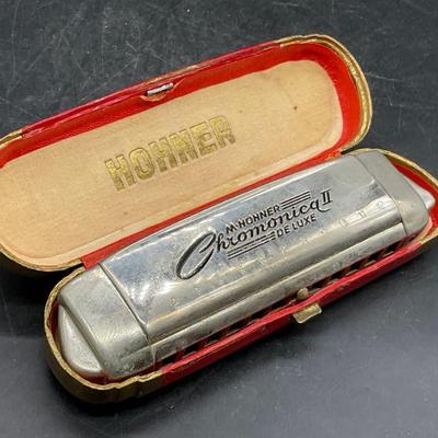 M. HOHNER CHROMONICA II Harmonica W/ Case, Grm
