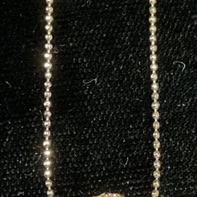 Swarovski Touchstone Gold Tn Crystal Necklace

