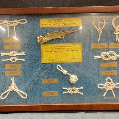 Nautical Rope Knot, Boatswains Whistle Display
