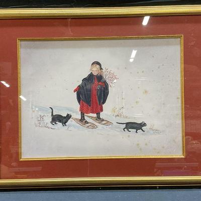 Signed Tasha Tudor Laura In The Snow Print
