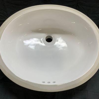 White Ceramic Undermount Sink NIB
