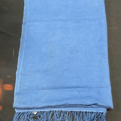 Gabriele Sanders Blue Cashmere Silk Scarf
