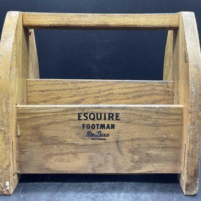 ESQUIRE FOOTMAN DELUXE Vintage Wooden Caddy
