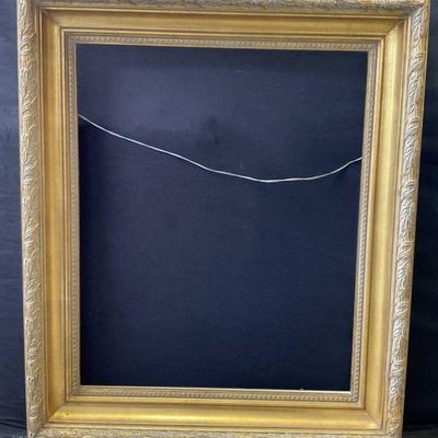 Vintage Carved Wheat Motif Gilt Wood Frame, Mx
