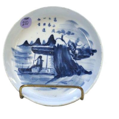 ANTIQUE CHINESE BLUE DE HUE STYLE SMALL TEAPOT DISH