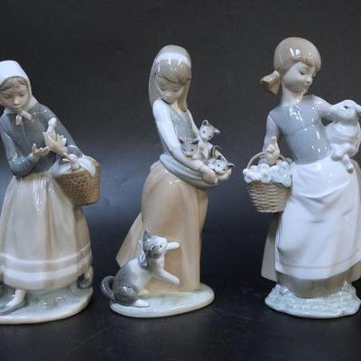 LLADRO VINTAGE FIGURINES - 3 PIECES
