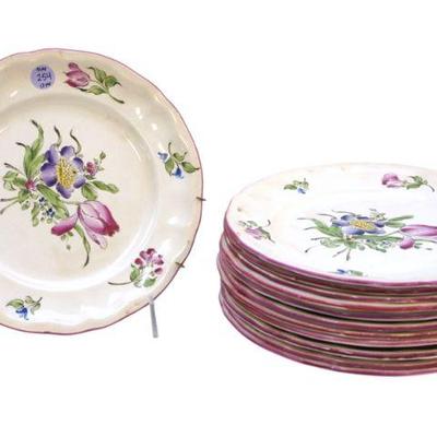 12 KELLER & GUERIN (K&G) FRANCE PORCELAIN SALAD PLATES