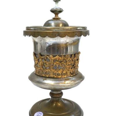 ANTIQUE 19TH C BRONZE CASSOLETTE