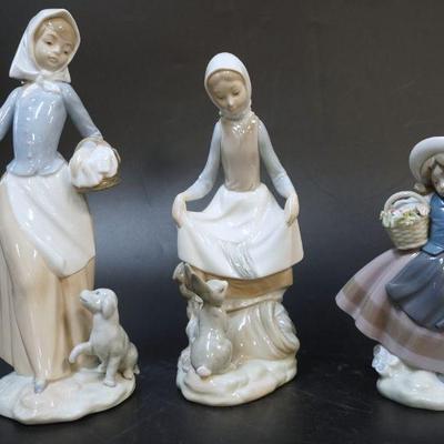 3 VINTAGE LLADRO FIGURINES