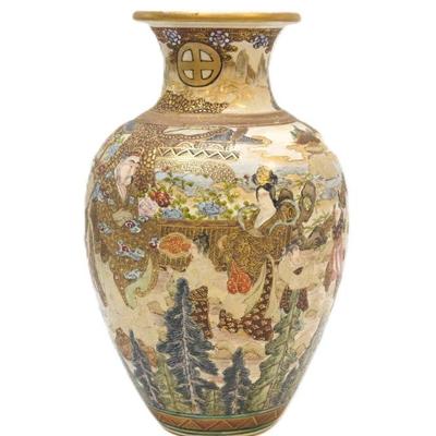 ANTIQUE 19th c JAPANESE SATSUMA VASE