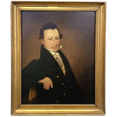 PORTRAIT OF A GENTLEMAN OIL ON BOARD