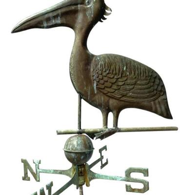 LARGE COPPER PELICAN WEATHERVANE