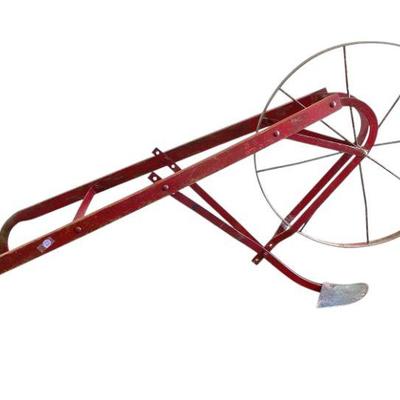 ANTIQUE RED GARDEN PLOW / TILLER