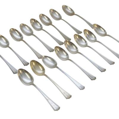 16 STERLING SILVER TEASPOONS FAIRFAX PATTERN DURGIN