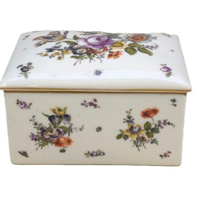 MEISSEN PORCELAIN LARGE HAND PAINTED BOX
