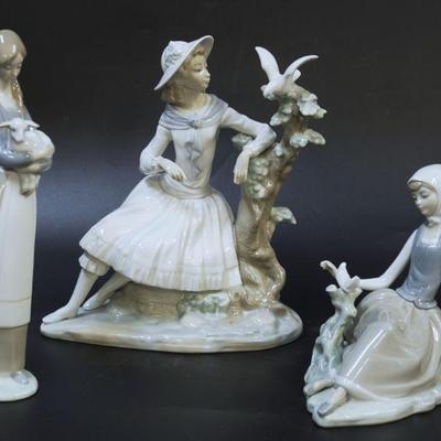 VINTAGE LLADRO FIGURINES - 3 PIECES