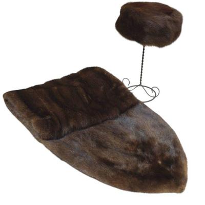 VINTAGE SABLE FUR STOLE & HAT