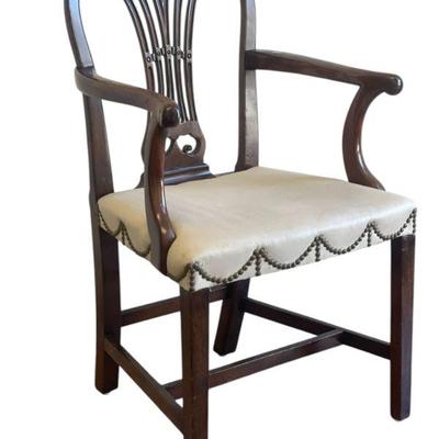 ENGLISH GEORGE III MAHOGANY ARMCHAIR