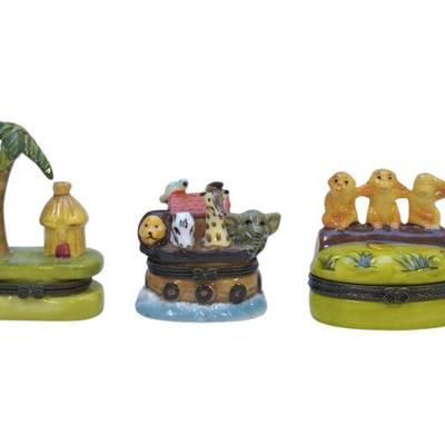 SET OF 3 LIMOGE TRINKET BOXES