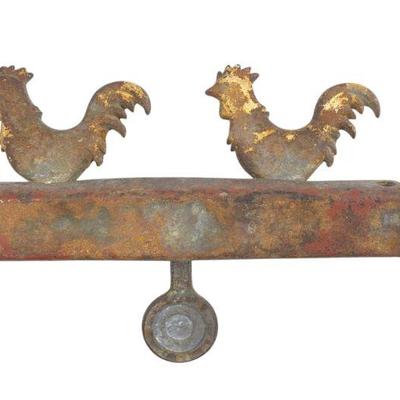 ANTIQUE SHOOTING GALLERY ROOSTERS