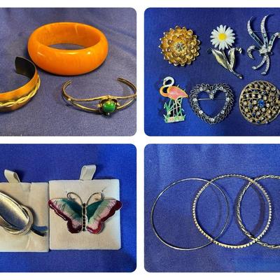 Costume Jewelry + Vintage Brooches (Ledo 1963 & More)