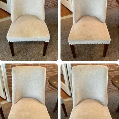 Four Nailhead Accent Chairs 