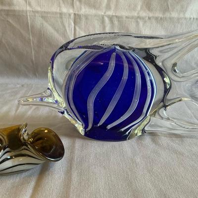 Blown Glass Fish And Trinket Tray 