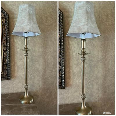 Brushed Brass Tall 32” Lamps 