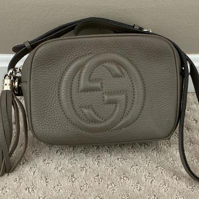 Gucci Gray Leather Soho Disco Bag