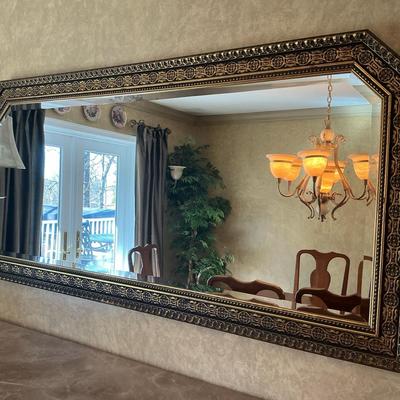 Brass And Black Accent Mirror 29x60