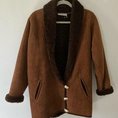 Susan Bradford Handmade Brown Sheepskin Coat