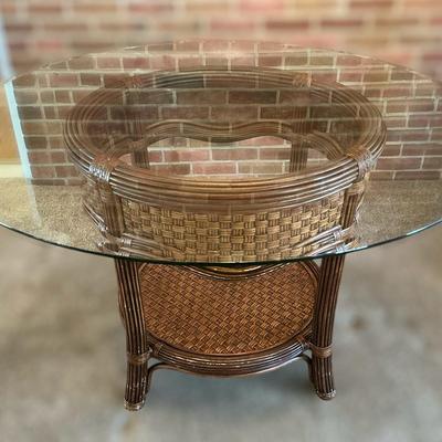 Glass Top Circular Table 